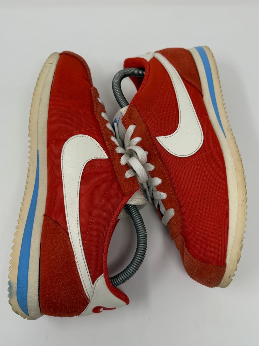 Nike womens Cortez in orange /White and blue Sz.9.5 - Picture 4 of 8